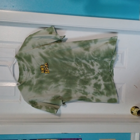 Other - Antisocial Green Print Tee Size M (runs small)